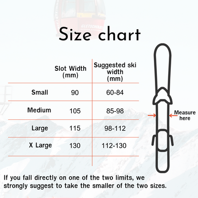 ski rack size chart 